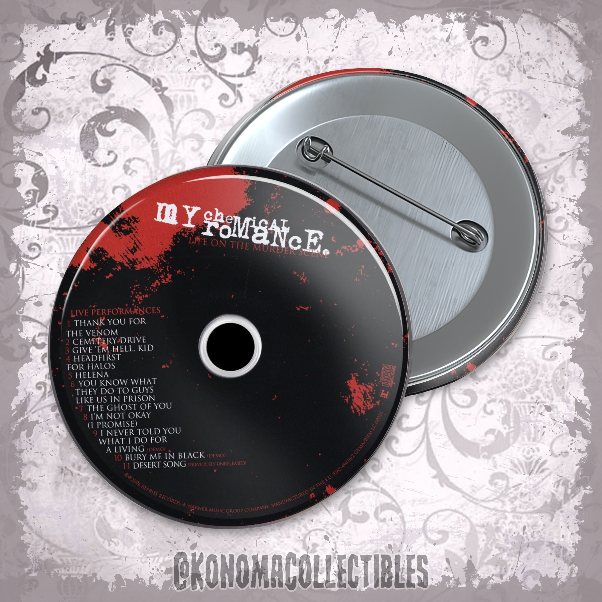 My Chemical Romance CD Pin