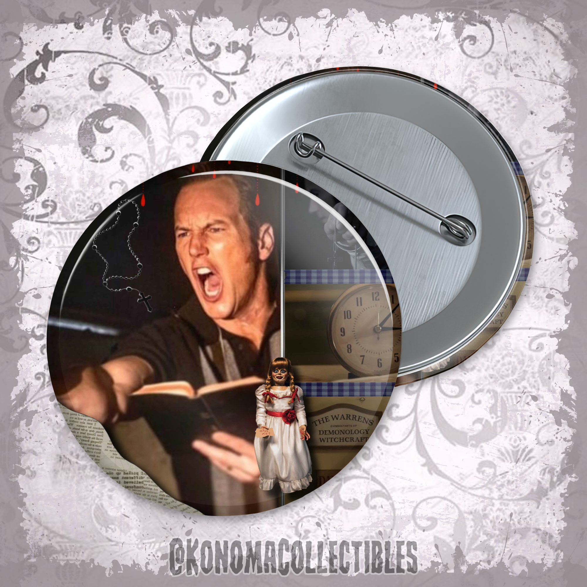 Ed Warren Moodboard Pin