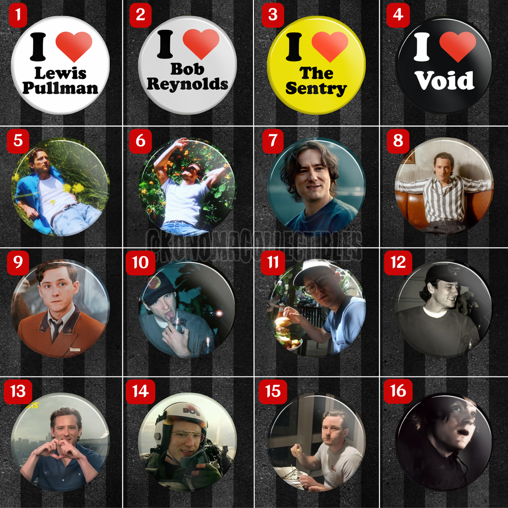 Lewis Pullman & Characters Pins