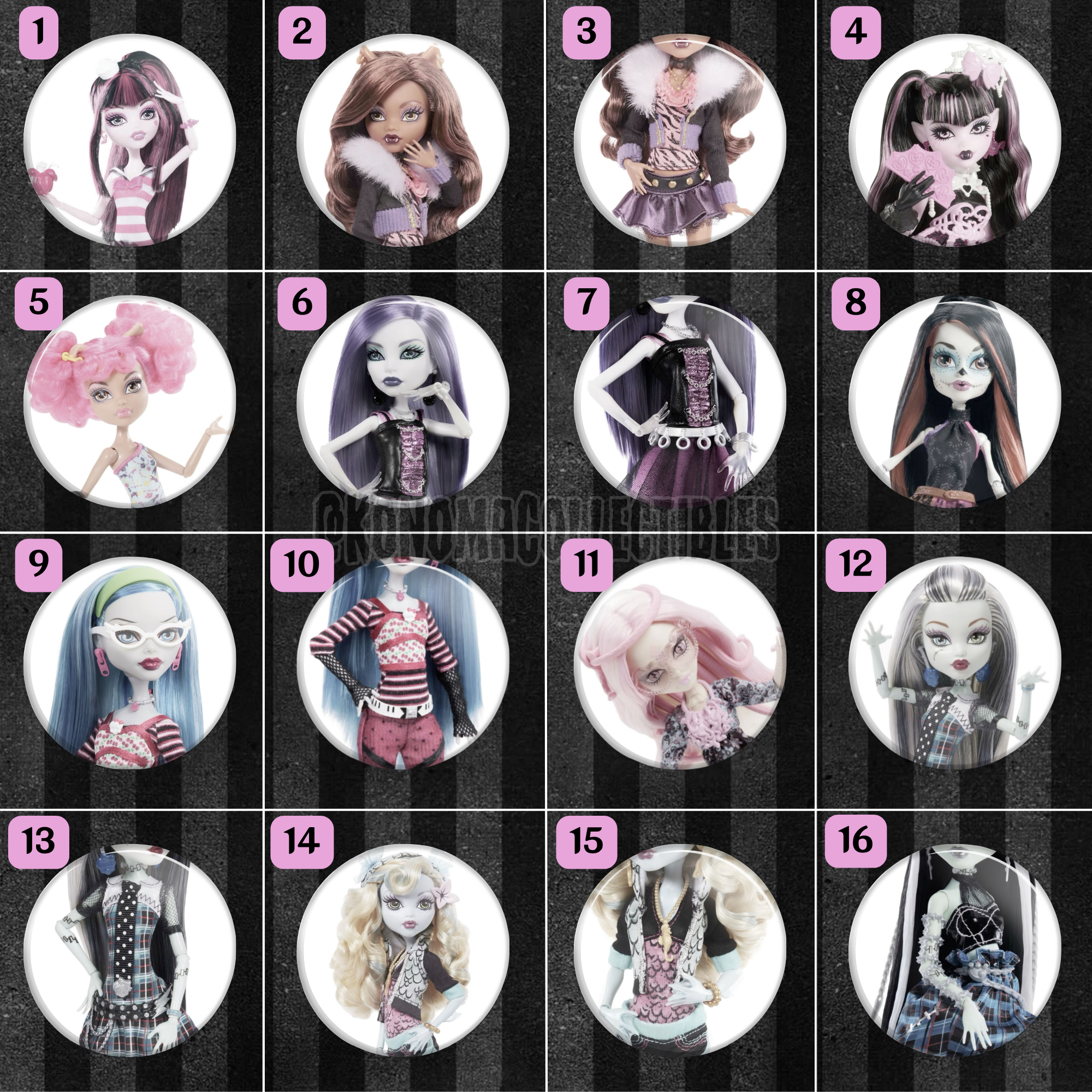 Monster High Doll Pins