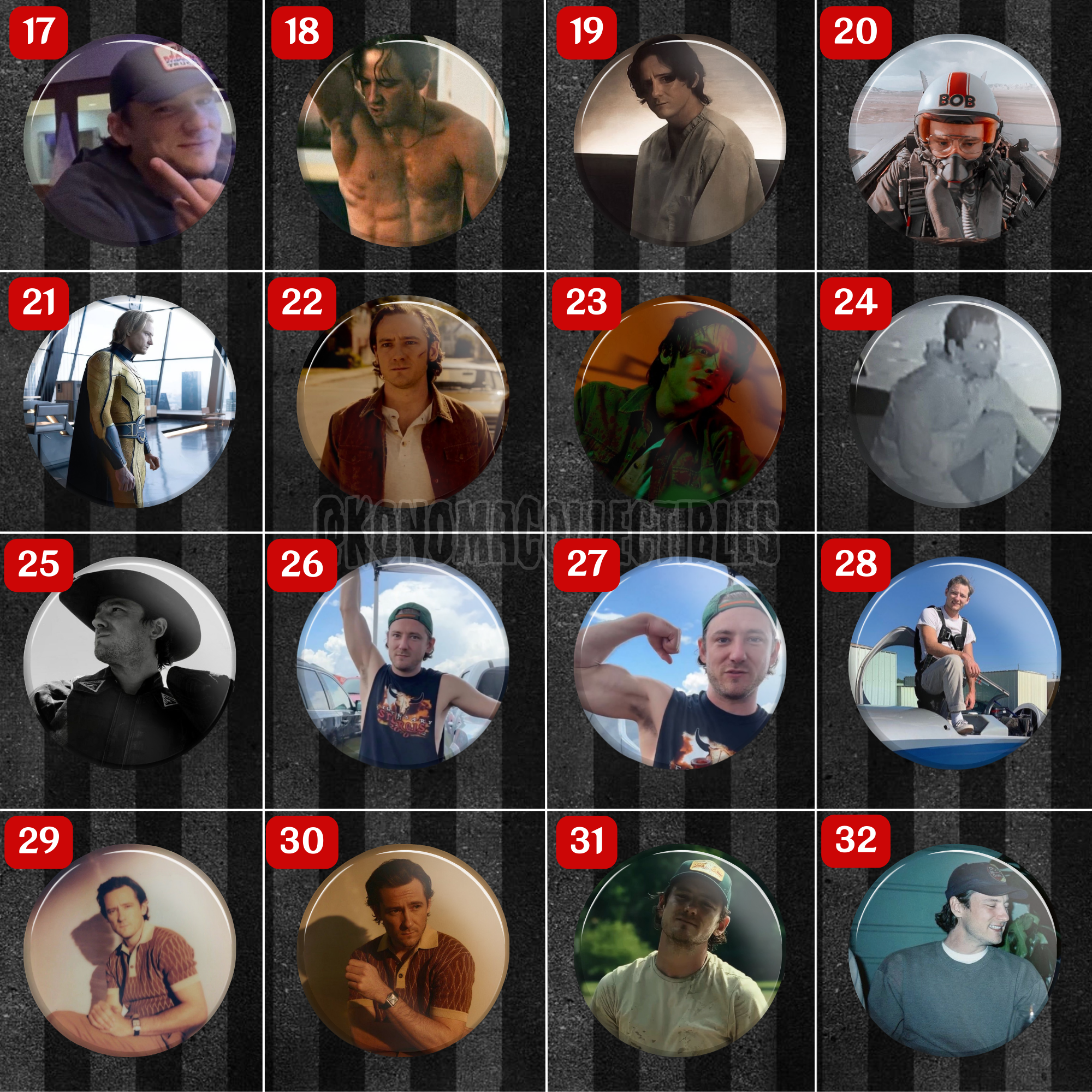 Lewis Pullman & Characters Pins