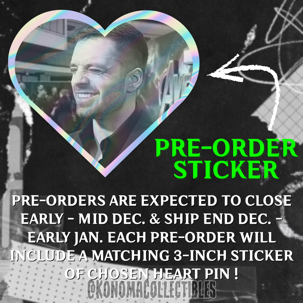 [𝗣𝗥𝗘-𝗢𝗥𝗗𝗘𝗥] Sebastian Stan Wink Heart Pin