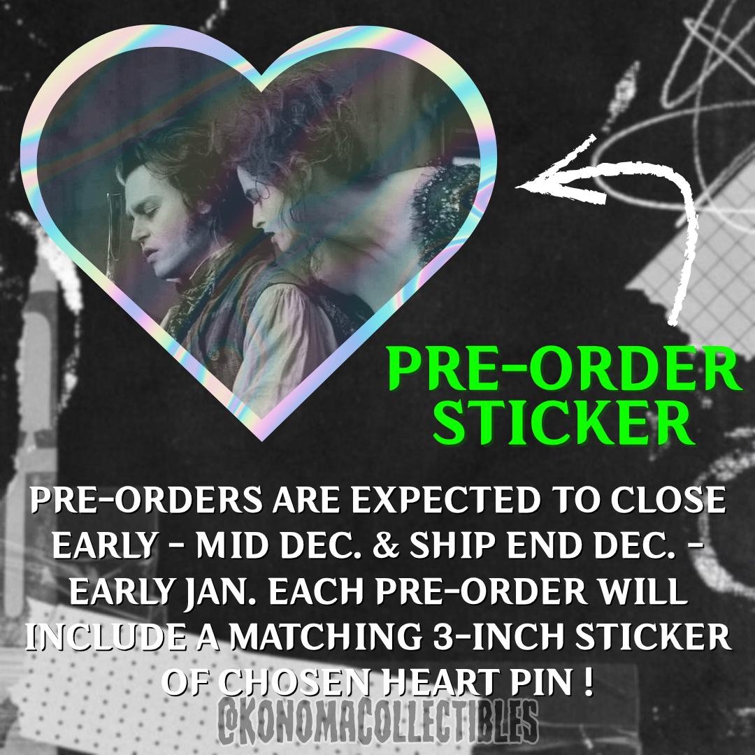 [𝗣𝗥𝗘-𝗢𝗥𝗗𝗘𝗥] Sweeney Todd & Mrs. Lovett Heart Pin