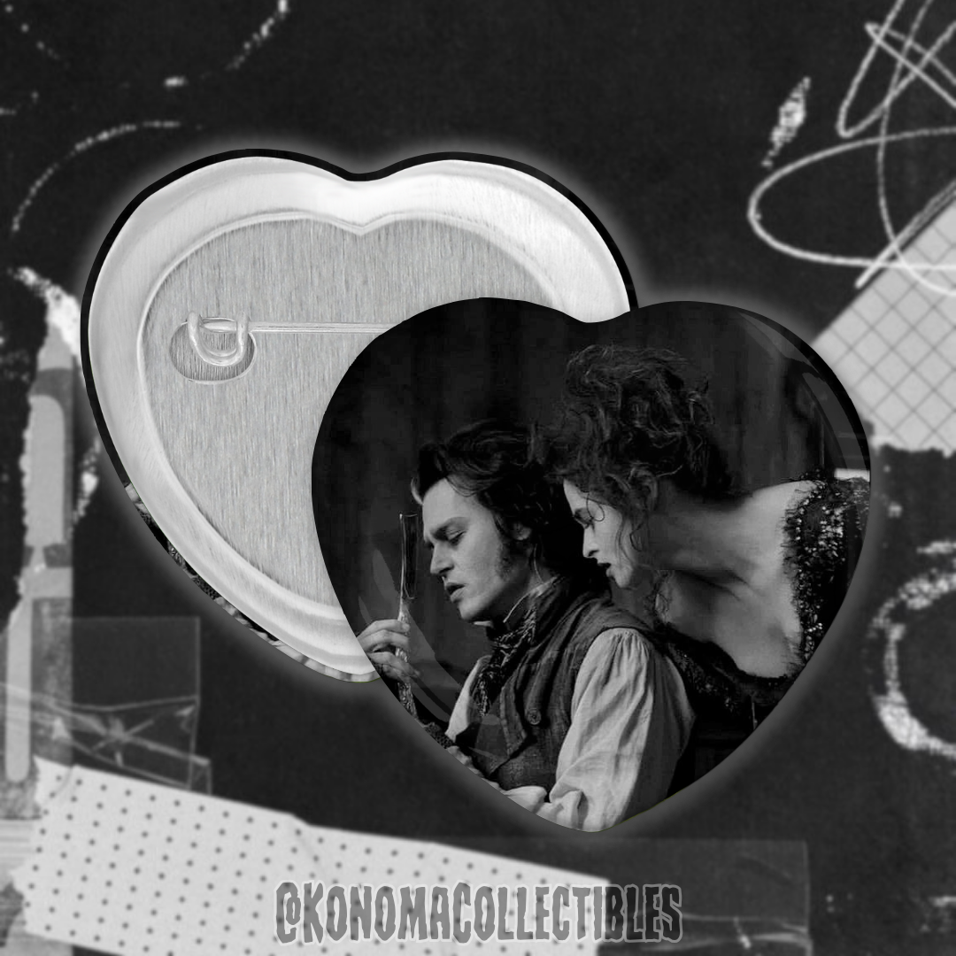 [𝗣𝗥𝗘-𝗢𝗥𝗗𝗘𝗥] Sweeney Todd & Mrs. Lovett Heart Pin