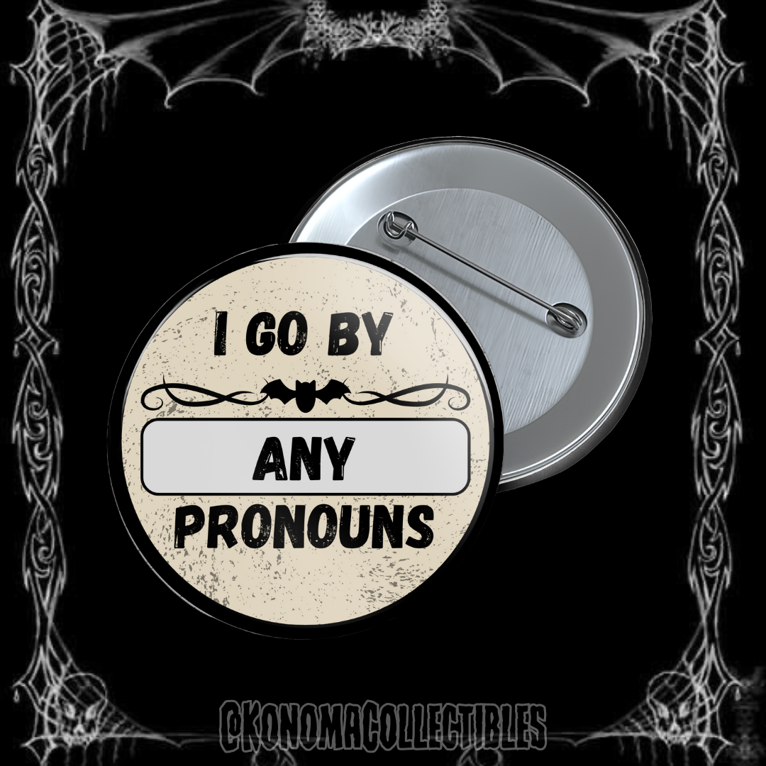 Spooky Pronoun Pins