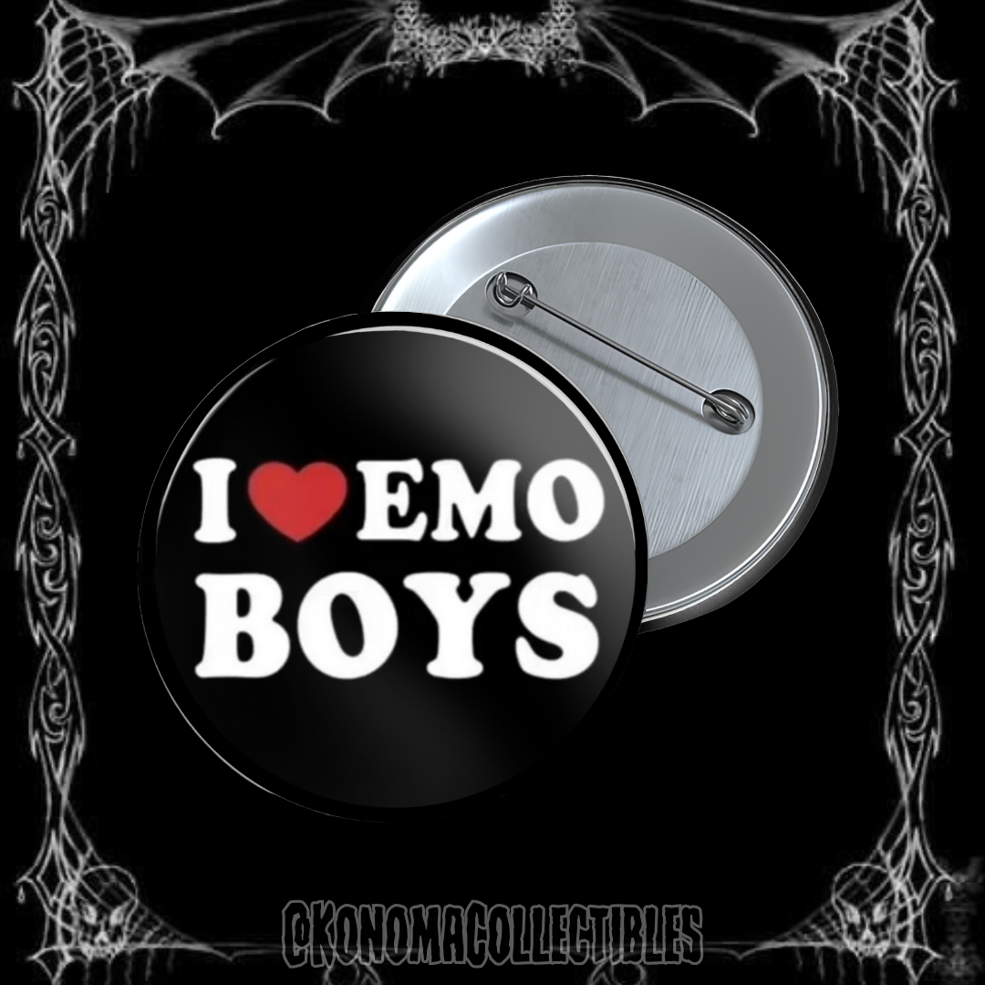 I Heart Emo Boys Pin