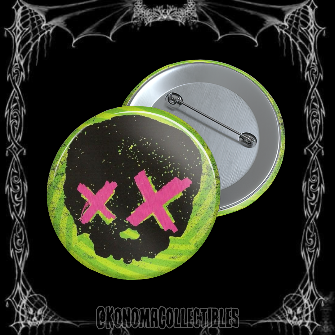 Green Skull Pin