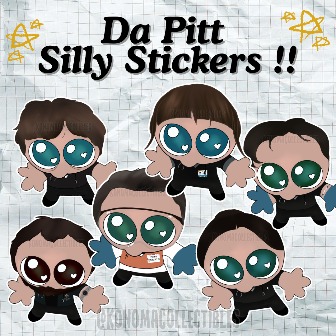 The Pitt Silly Character Stickers