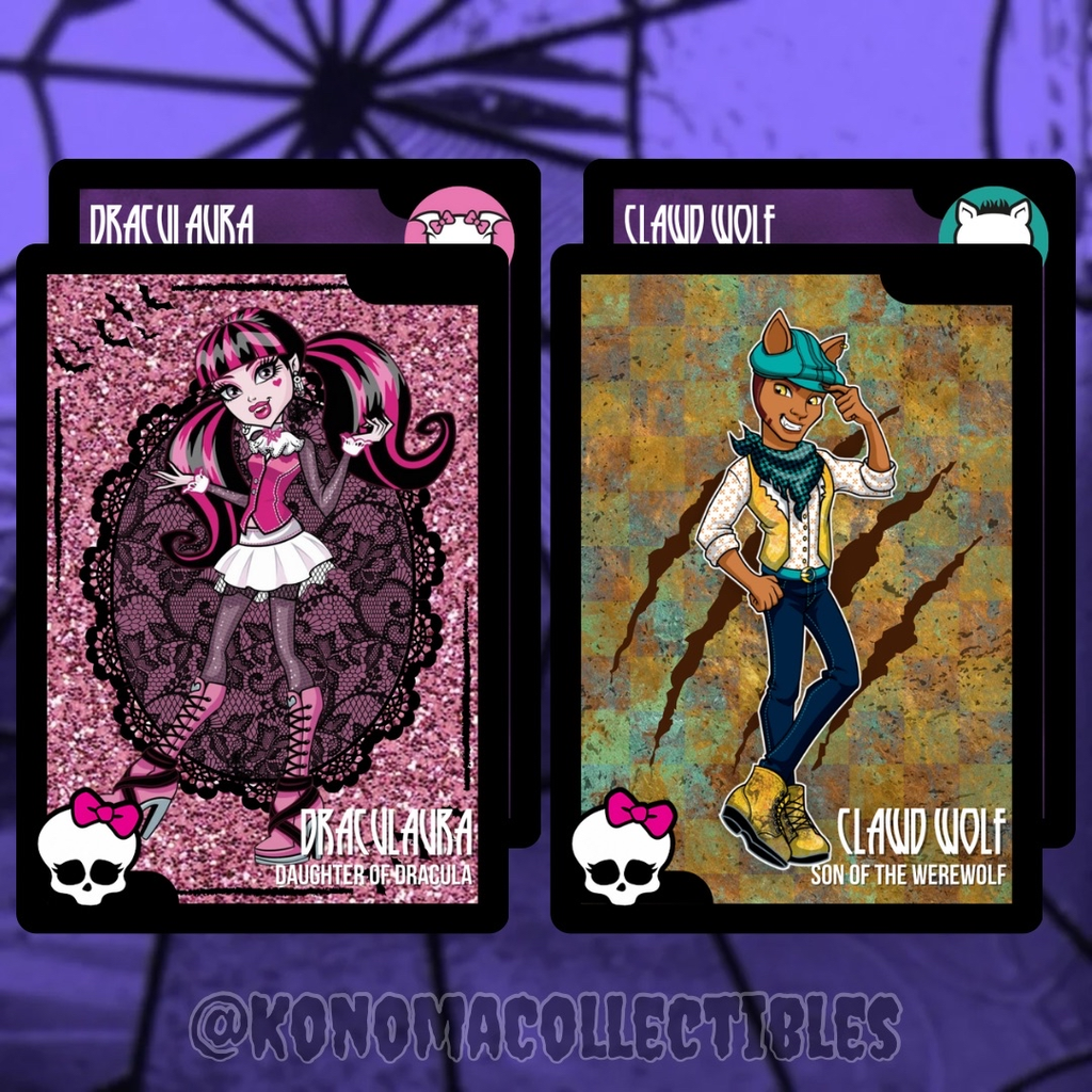 Draculaura & Clawd Wolf Monster High Trading Cards
