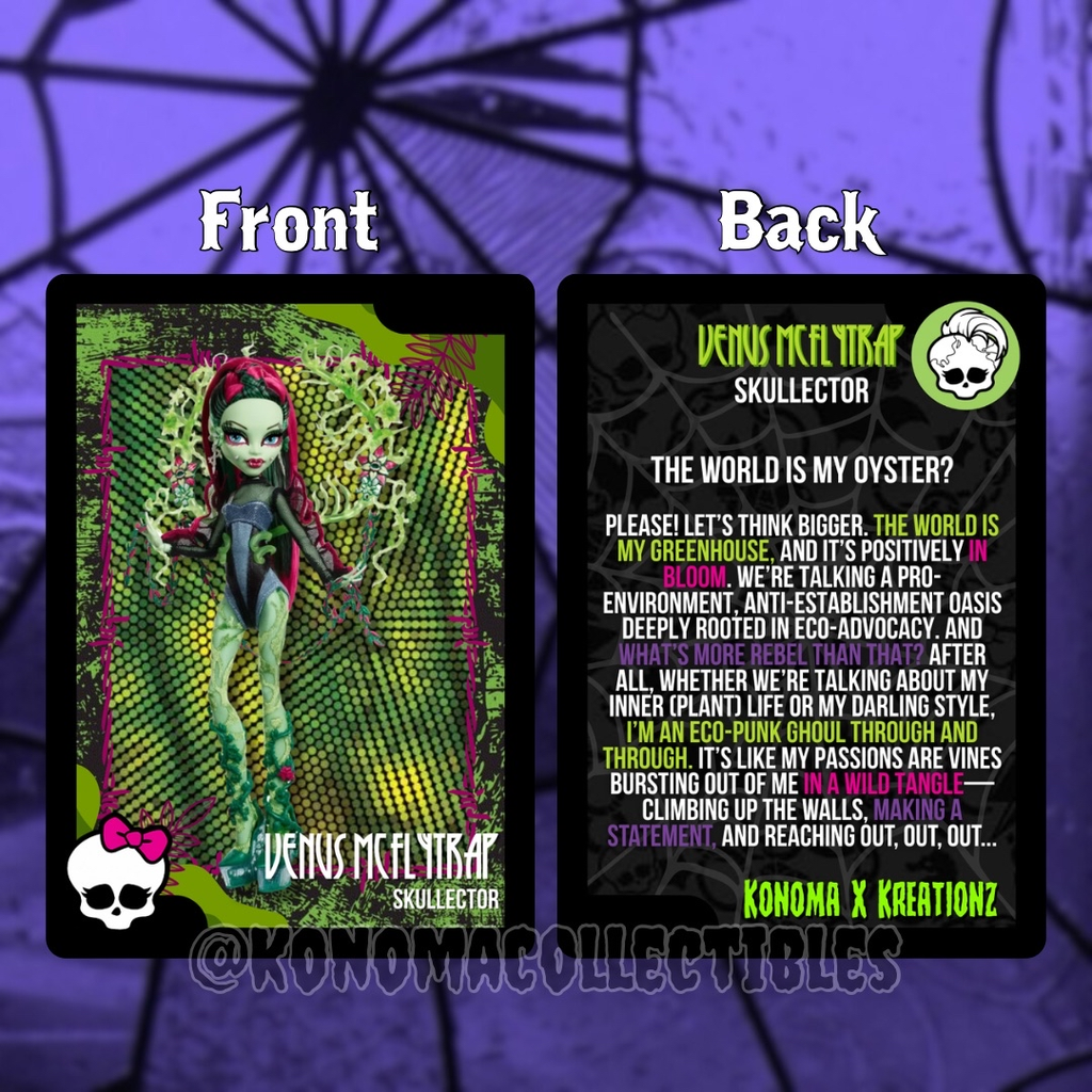 Venus McFlytrap Monster High Skullector Trading Card