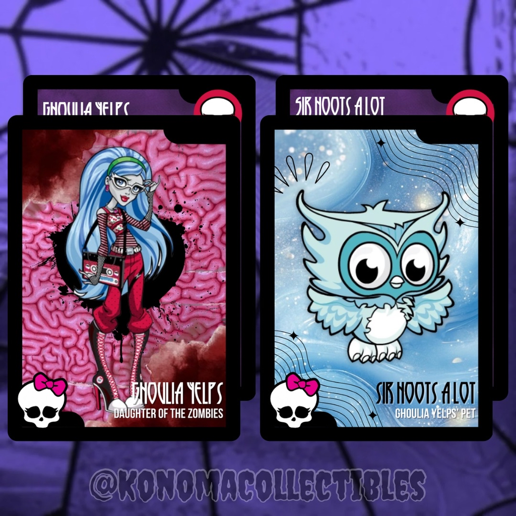 Ghoulia Yelps & Sir Hoots-A-Lot Monster High Trading Cards
