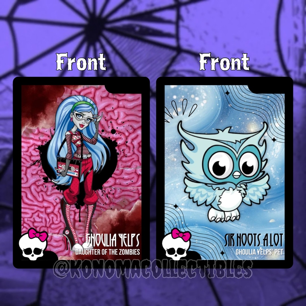 Ghoulia Yelps & Sir Hoots-A-Lot Monster High Trading Cards