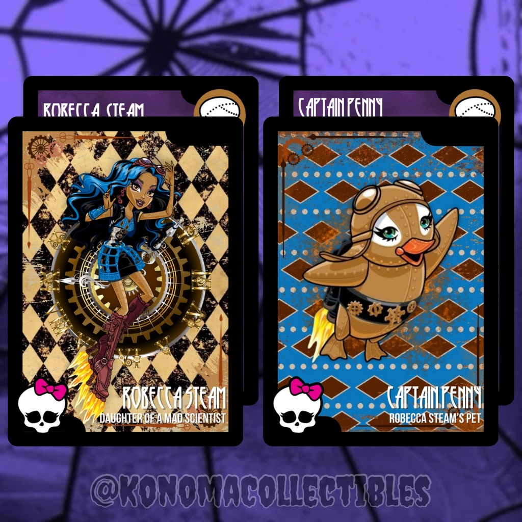 Robecca Steam & Captain Penny Monster High Trading Cards