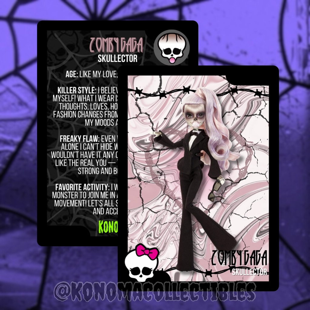 Zomby Gaga Monster High Skullector Trading Card