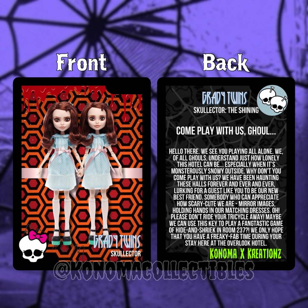 The Grady Twins Monster High Skullector Trading Card
