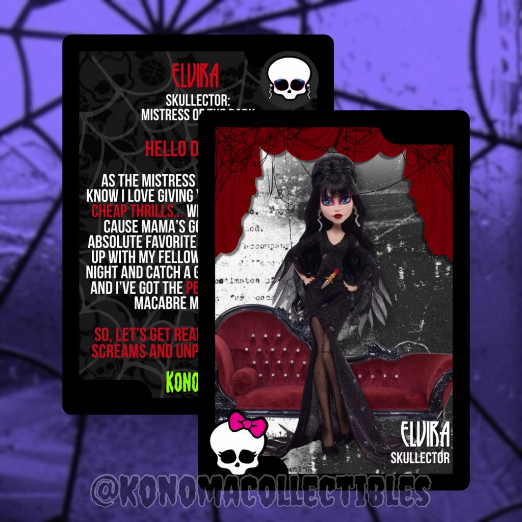 Elvira Monster High Skullector Trading Card