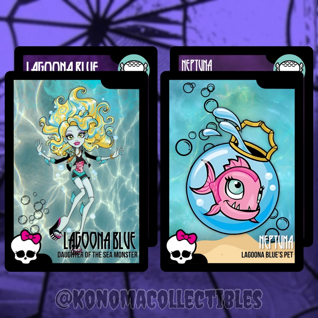 Lagoona Blue & Neptuna Monster High Trading Cards