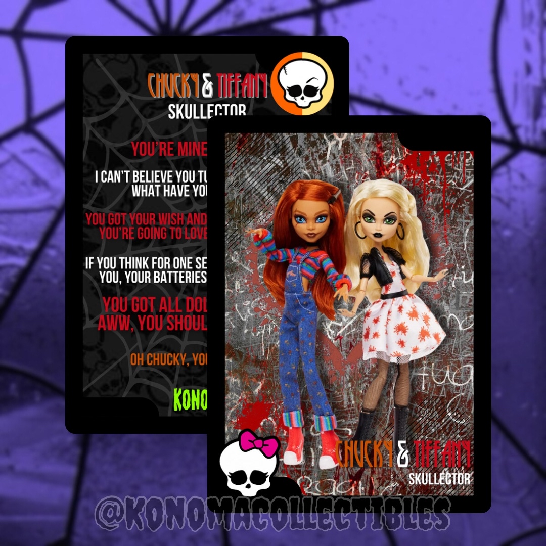 Chucky & Tiffany Monster High Skullector Trading Card