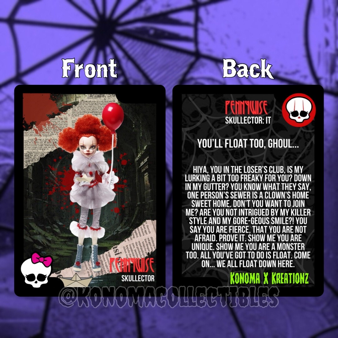 Pennywise Monster High Skullector Trading Card