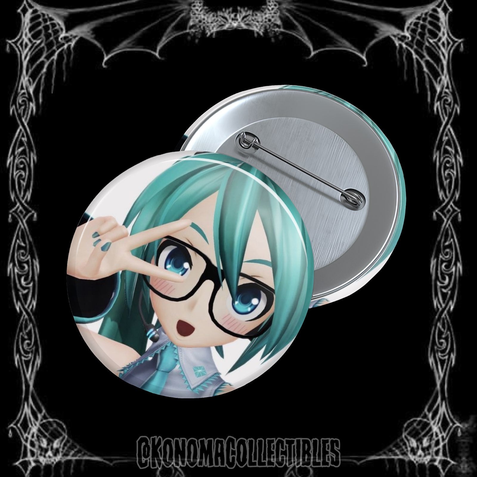Hatsune Miku Glasses Pin