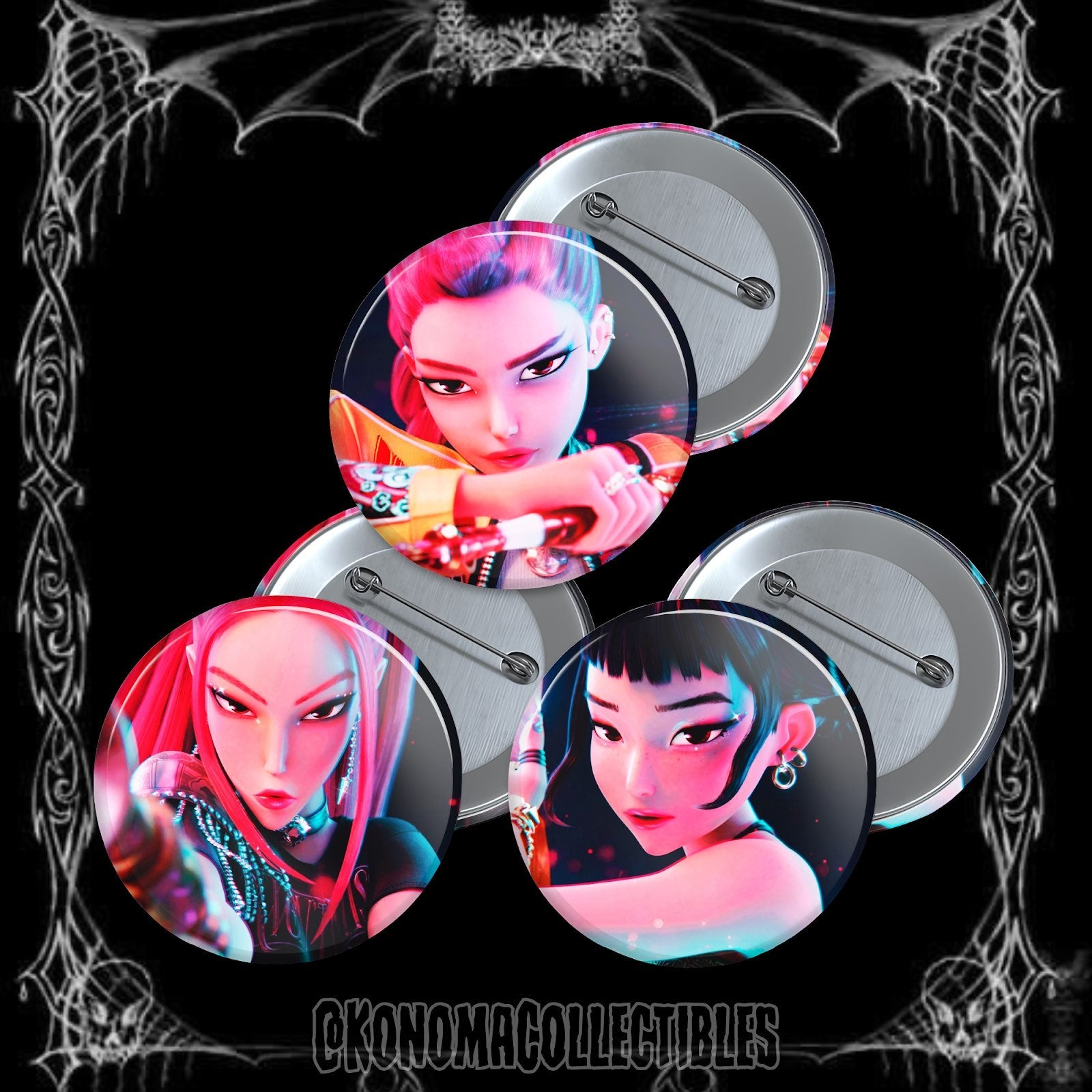 Kpop Demon Hunters 3-Pin Pack #1