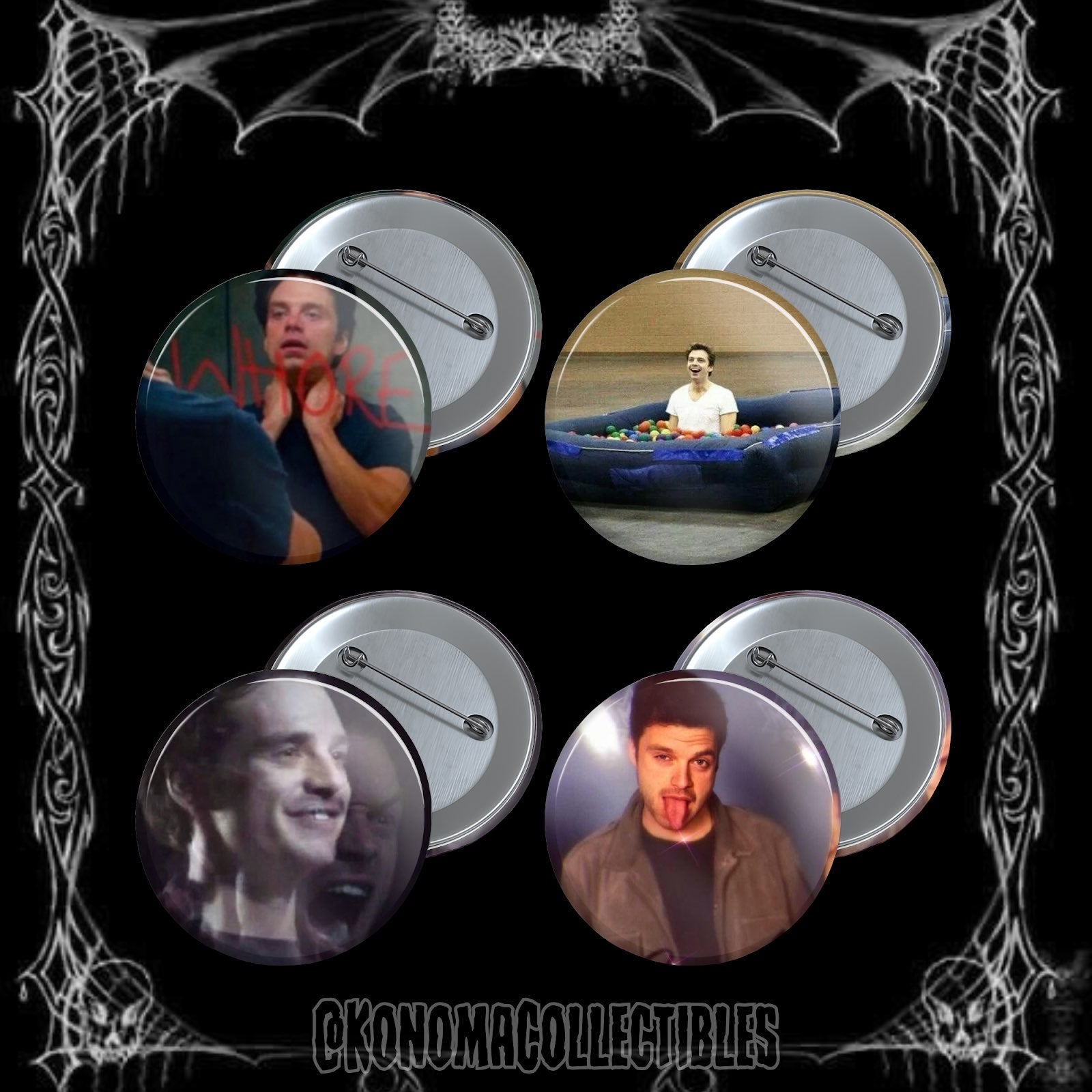 Chaotic Sebastian Stan 4-Pin Pack